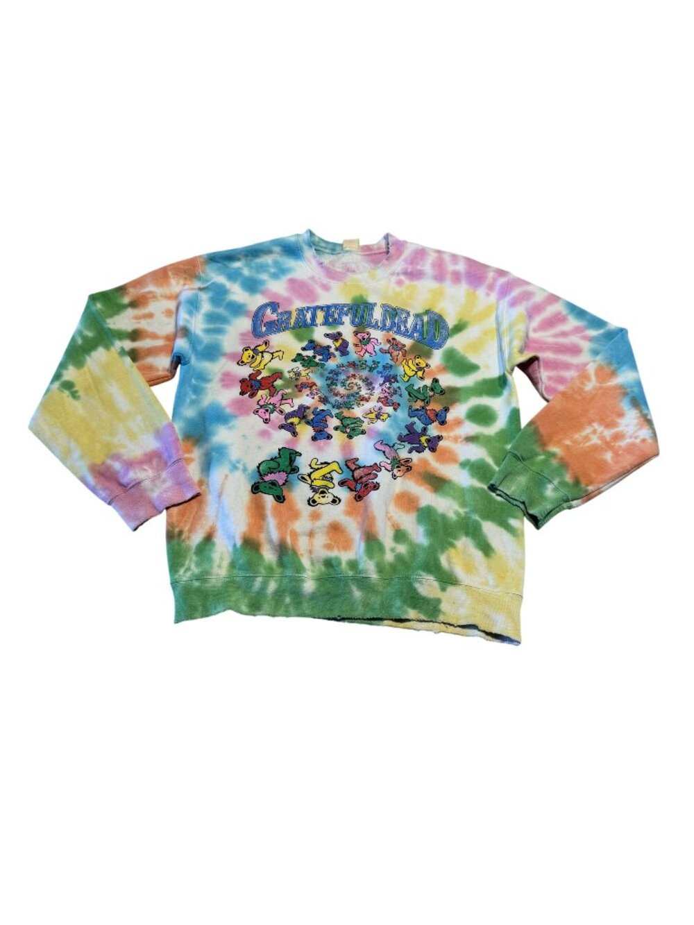 MadeWorn Grateful Dead Dancing Bears Tie Dye Sweatshirt Size Small S